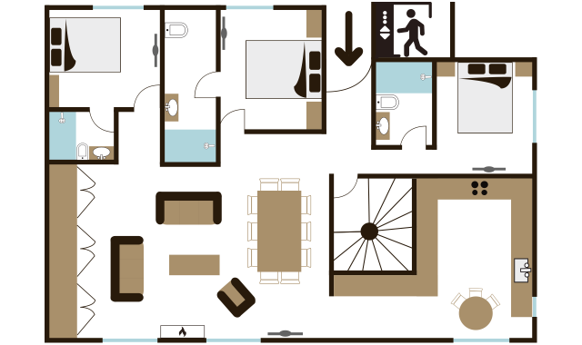 Plan Appartement Montagne Cœur Courchevel 1850